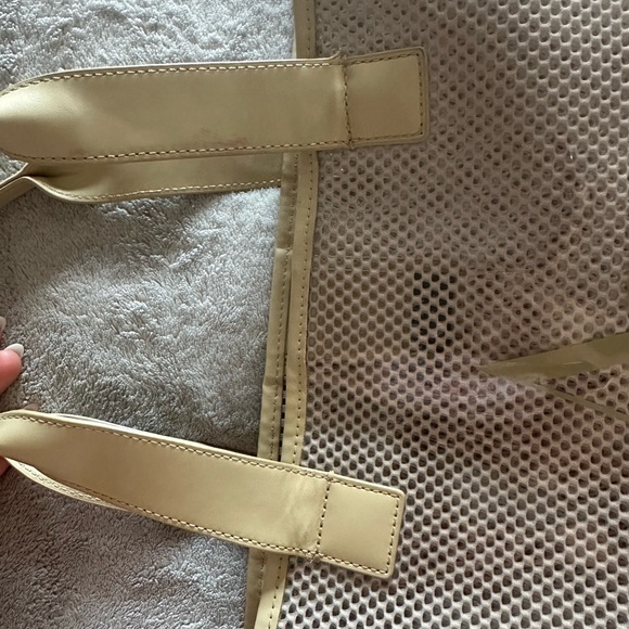 Armani Jeans Tan Mesh Tote with AJ Logo - Picture 5 of 16